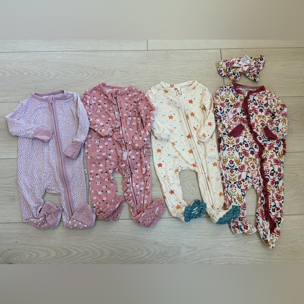 Posh Peanut Bamboo Footie Bundle size 0-3 months